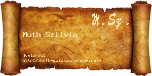 Muth Szilvia névjegykártya