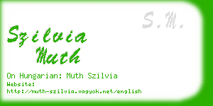 szilvia muth business card